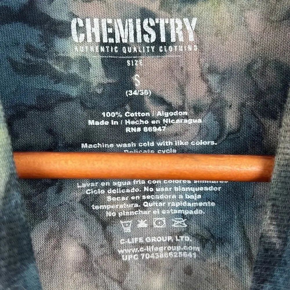 Chemistry tie dye bald eagle with aviators small graphic tee